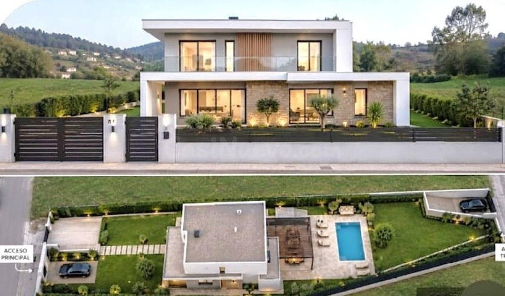 La oportunidad de construir tu exclusiva vivienda sin esperas Parcela urbana con licencia y proyecto de vivienda de diseño en  la zona de Bugalido (Ames), a 5 minutos de Santiago