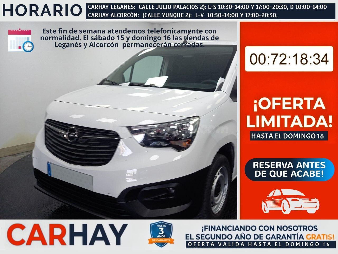 OPEL COMBO 1.5 TD 75KW (100CV) EXPRESS L H1 650KG