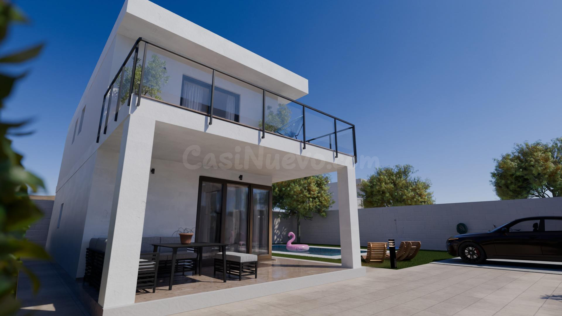 Exclusiva villa de obra nueva en Gran Alacant con piscina pr - foto 2