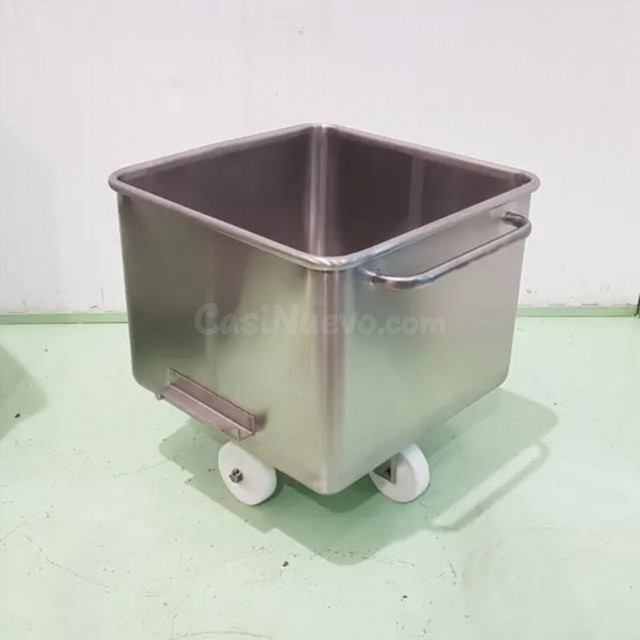 Carro contenedor inoxidable 200L para transporte seguro