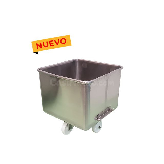 Carro Elevador Inoxidable Eurobin 200L para Transporte Seguro