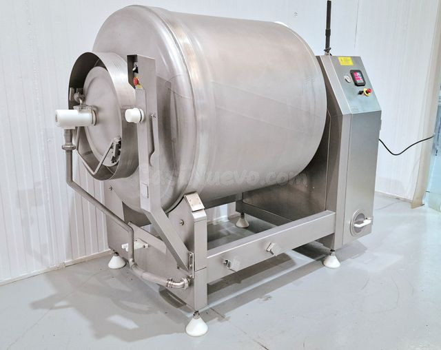 Bombo vacío industrial GÜNTHER 1200L para procesado cárnico - Excelente estado