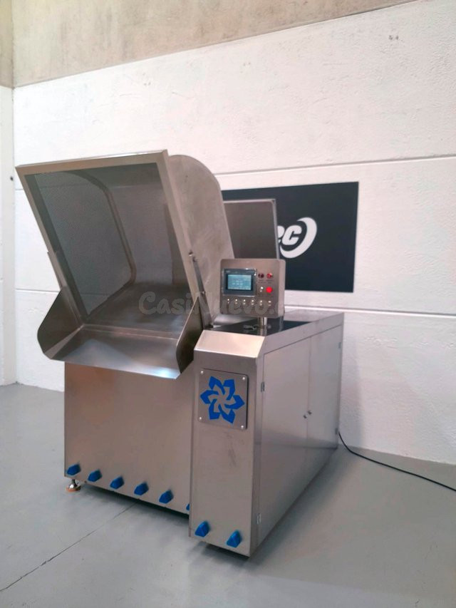 Marmita industrial acero inoxidable 600L con volcador para cocina profesional