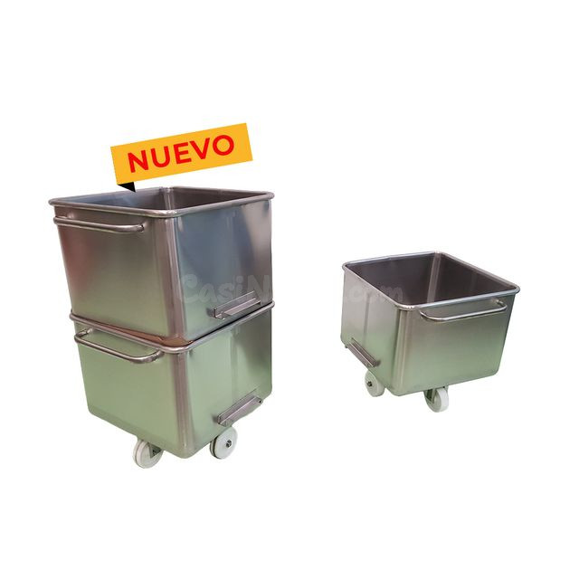 Carro industrial de 200L acero inoxidable para elevadores - España