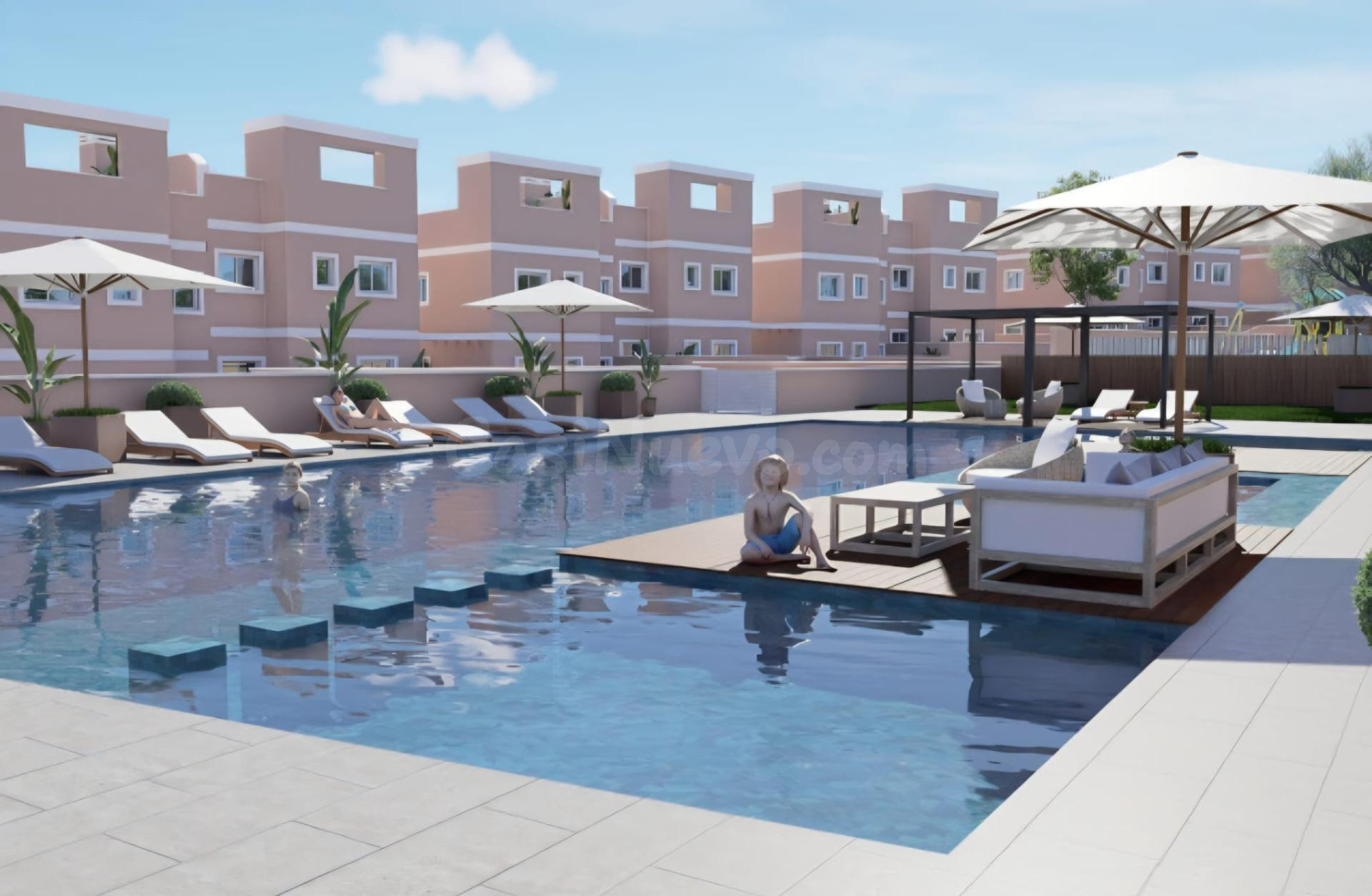 Bungalow 2 habitaciones 75m² en venta - Zona Pueblo