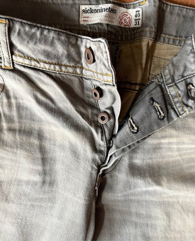 Pantalón tejano Sickonineteen corte bajo ancho - foto 3