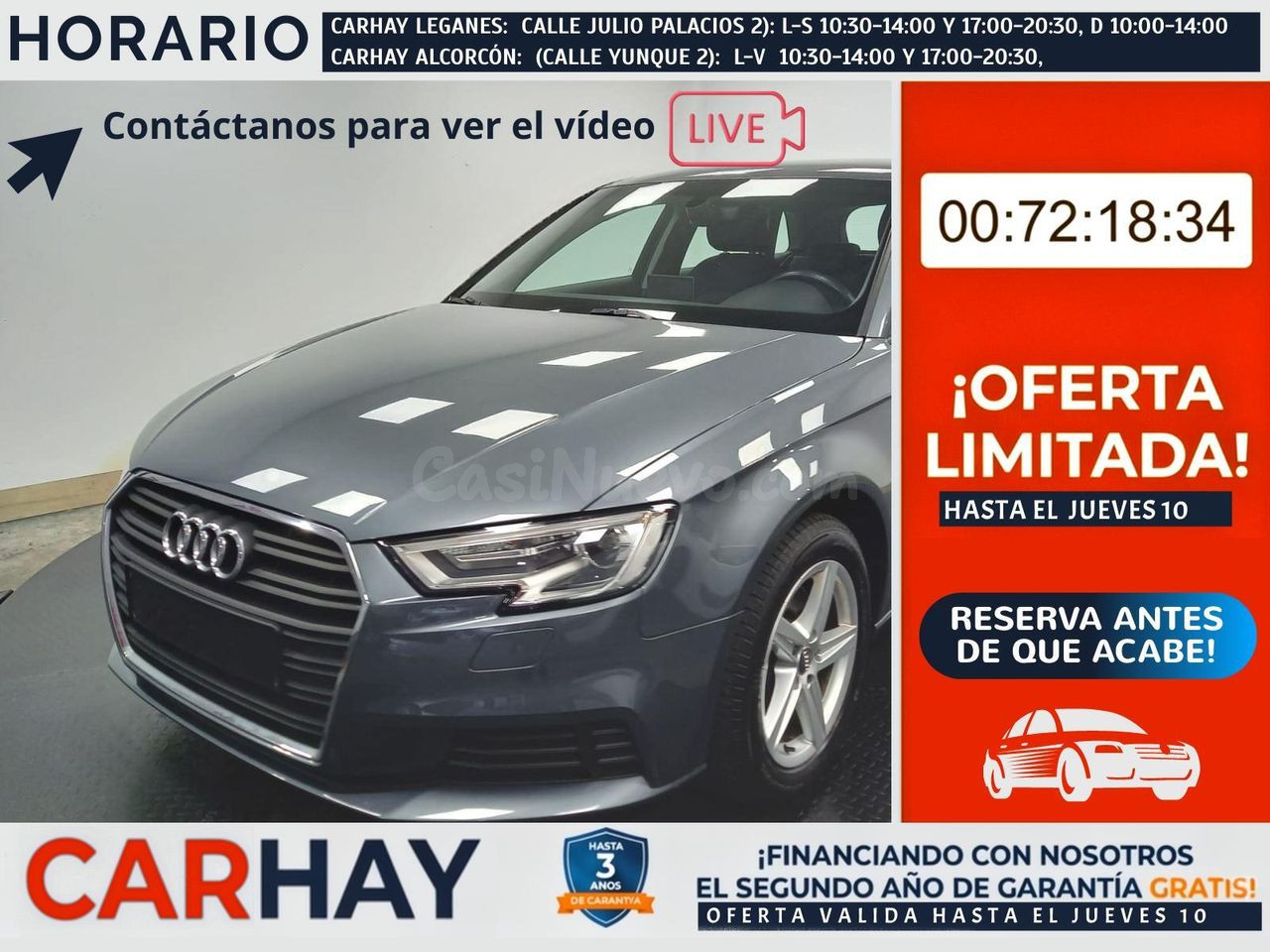 Audi A3 Sportback 2.0 TDI automático en Leganés
