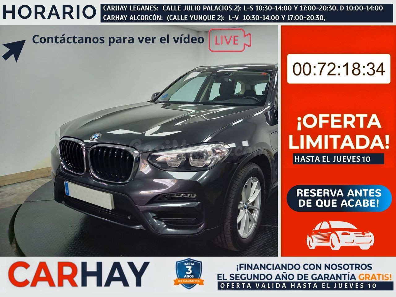 BMW X3 híbrido enchufable Alcorcón 2021