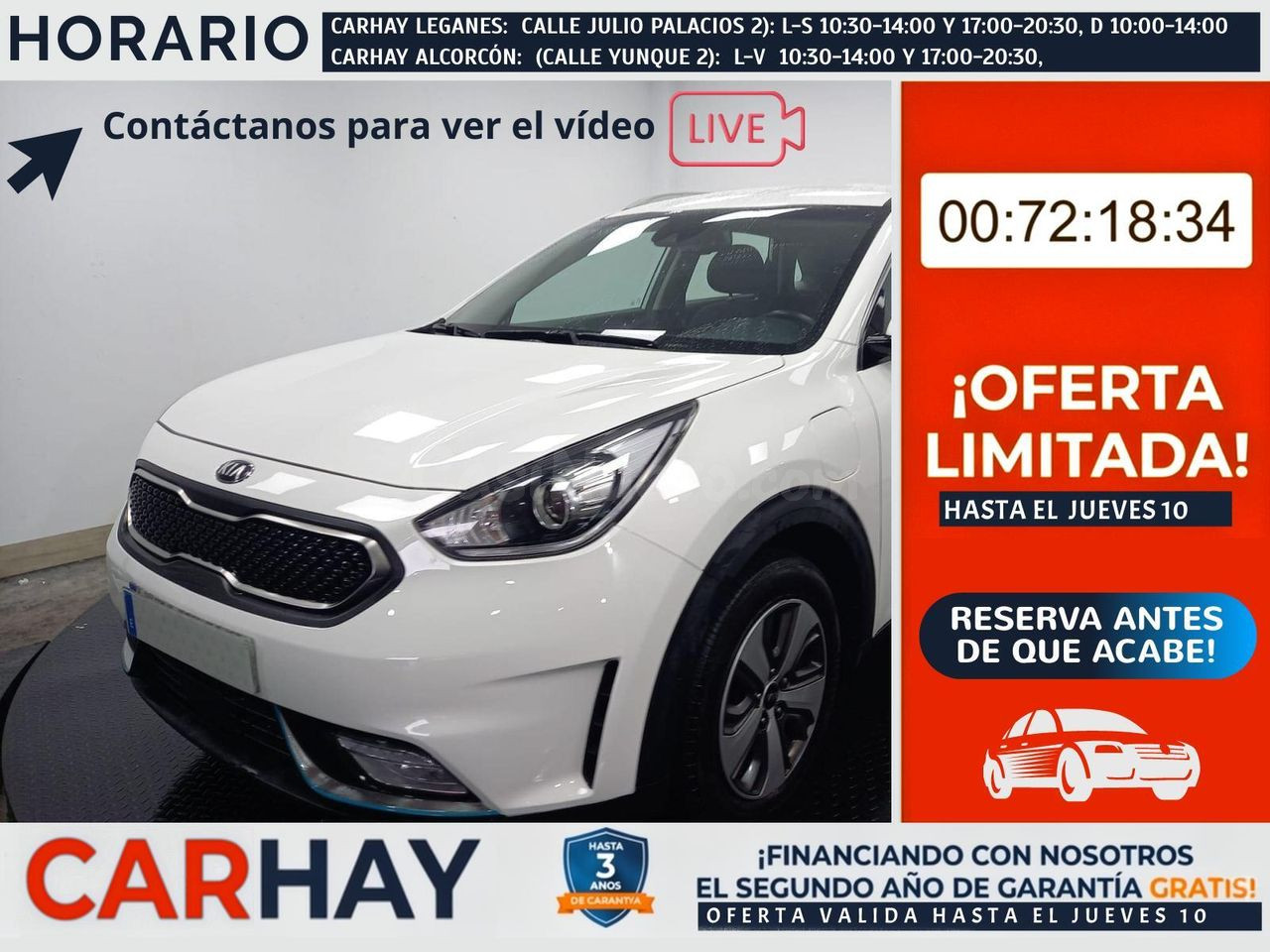 Kia Niro híbrido enchufable Leganés uso mixto ideal ciudad y carretera