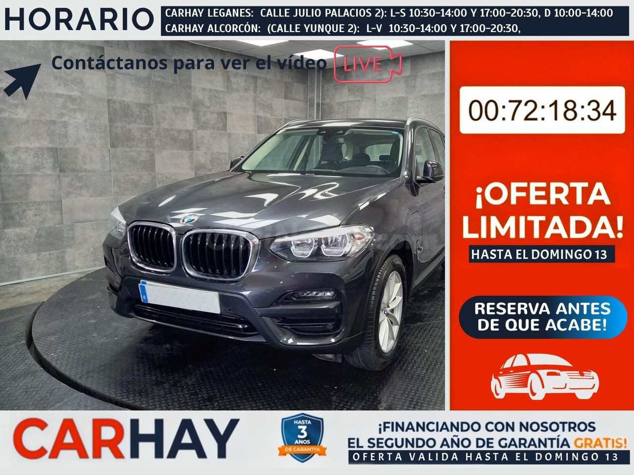 BMW X3 híbrido enchufable Leganés - Lujo y eficiencia
