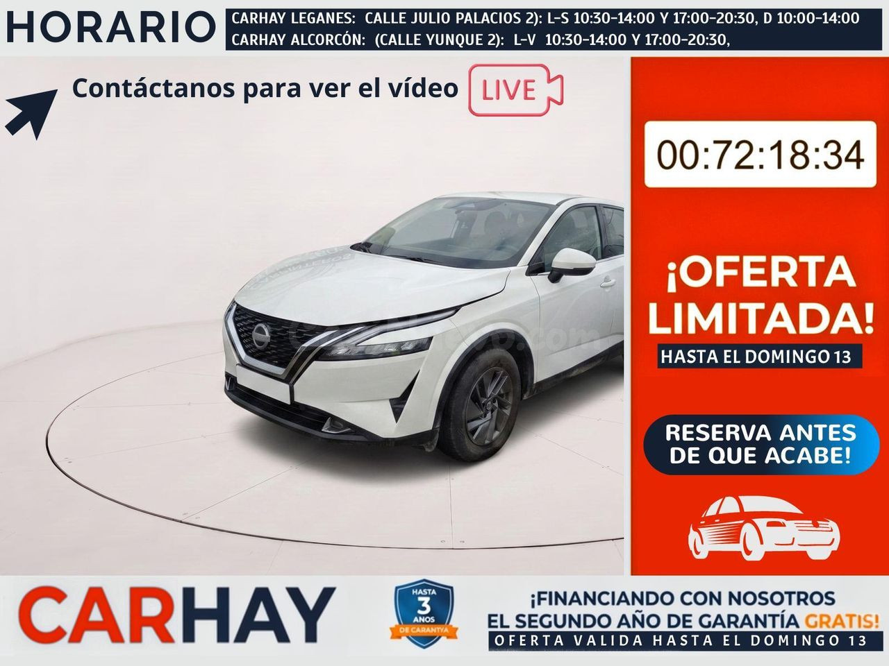 Nissan Qashqai híbrido suave y versátil en Alcorcón