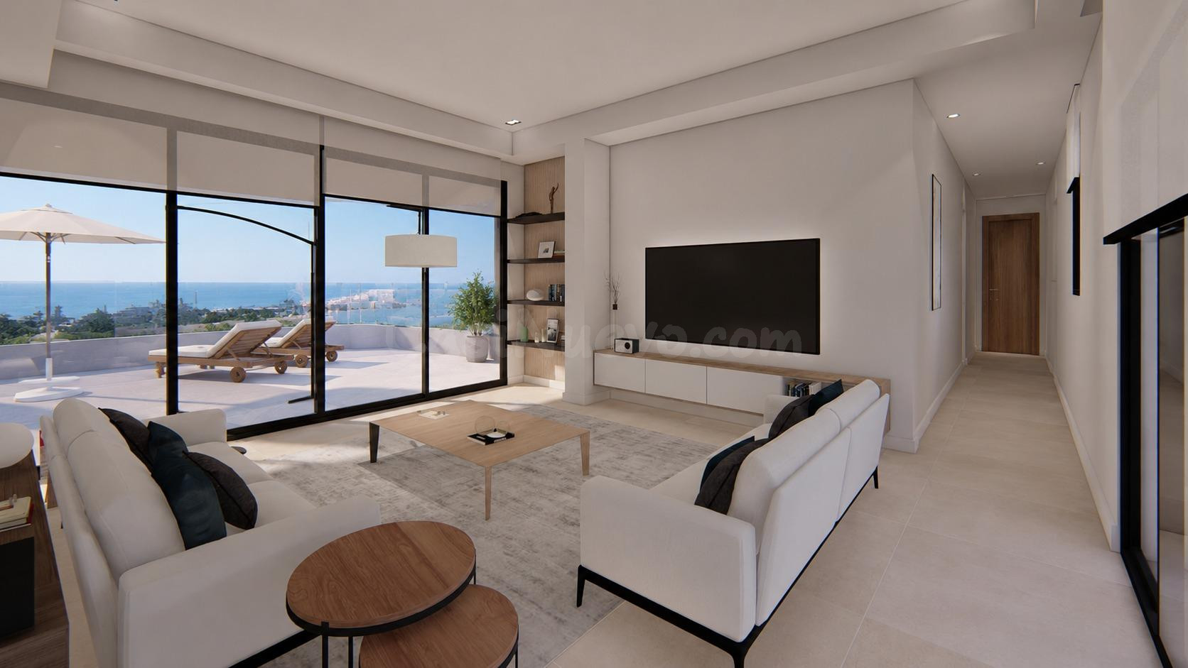 Amplio piso con terraza y vistas al mar en El Pinillo - Torremolinos
