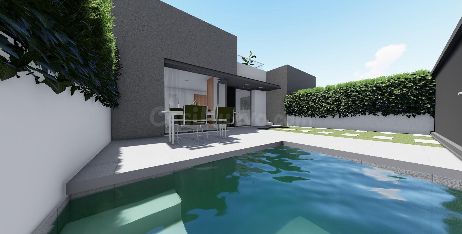 Villa con piscina privada y vistas en San Juan de los Terreros