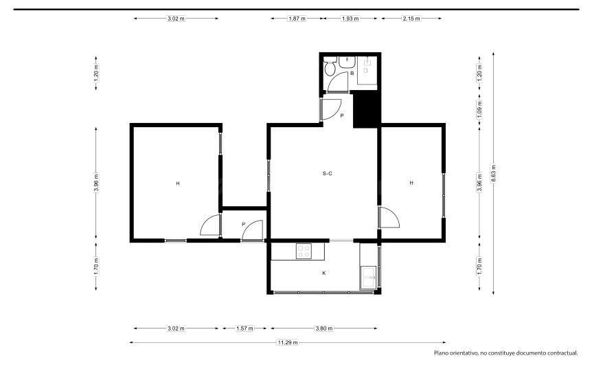 Se vende Piso OKUPADO en Génova 2 de Badalona, (Barcelona).