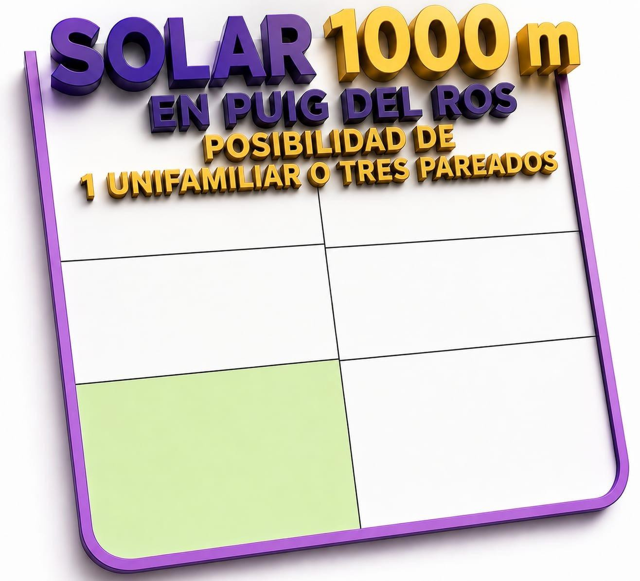Solar premium para 1 villa exclusiva o 3 viviendas de alto nivel en Maioris