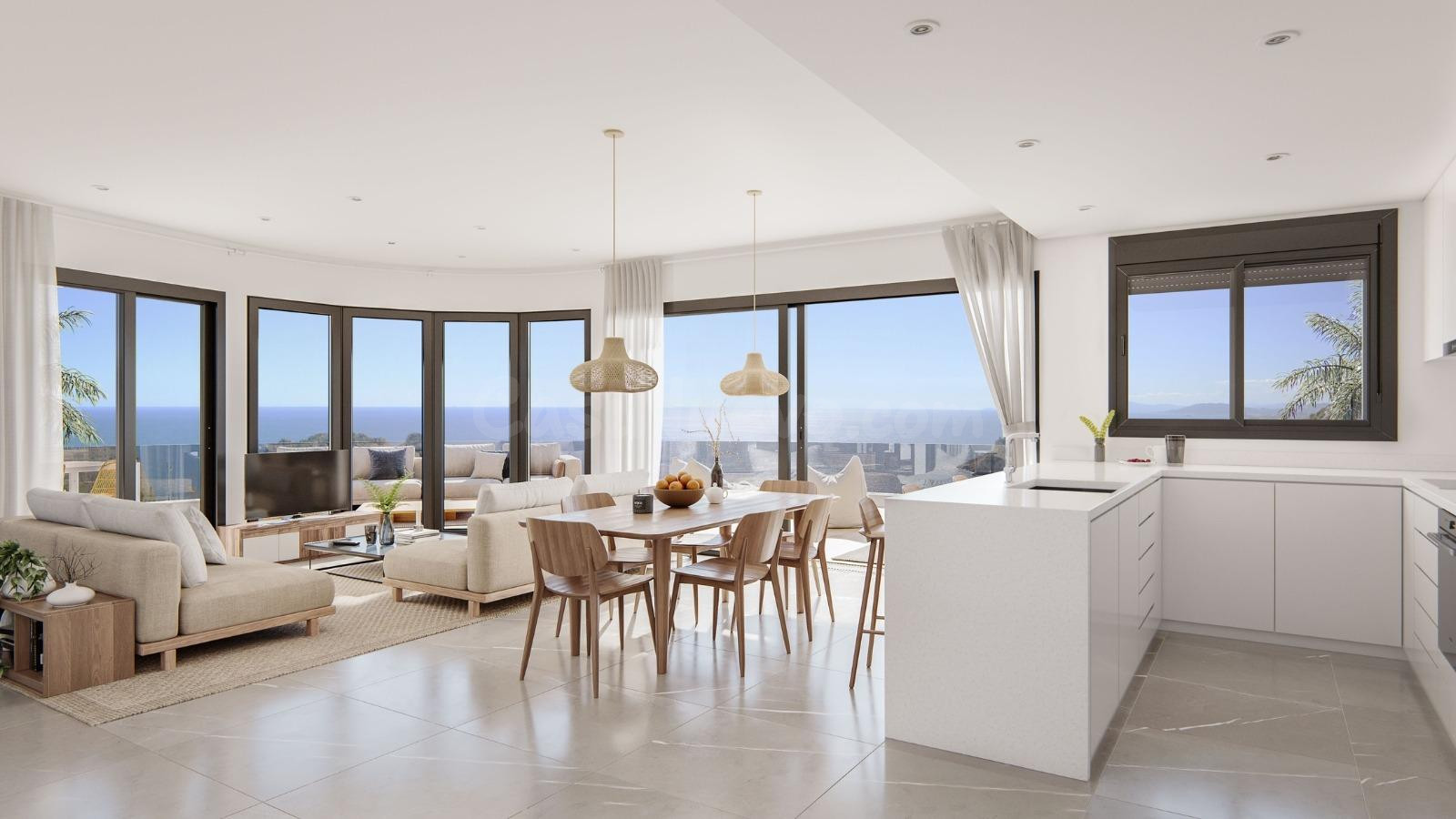 MAGNÍFICO APARTAMENTO DE 2 DORMITORIOS EN LA MONTAÑA CON IMPRESIONANTES VISTAS AL MAR