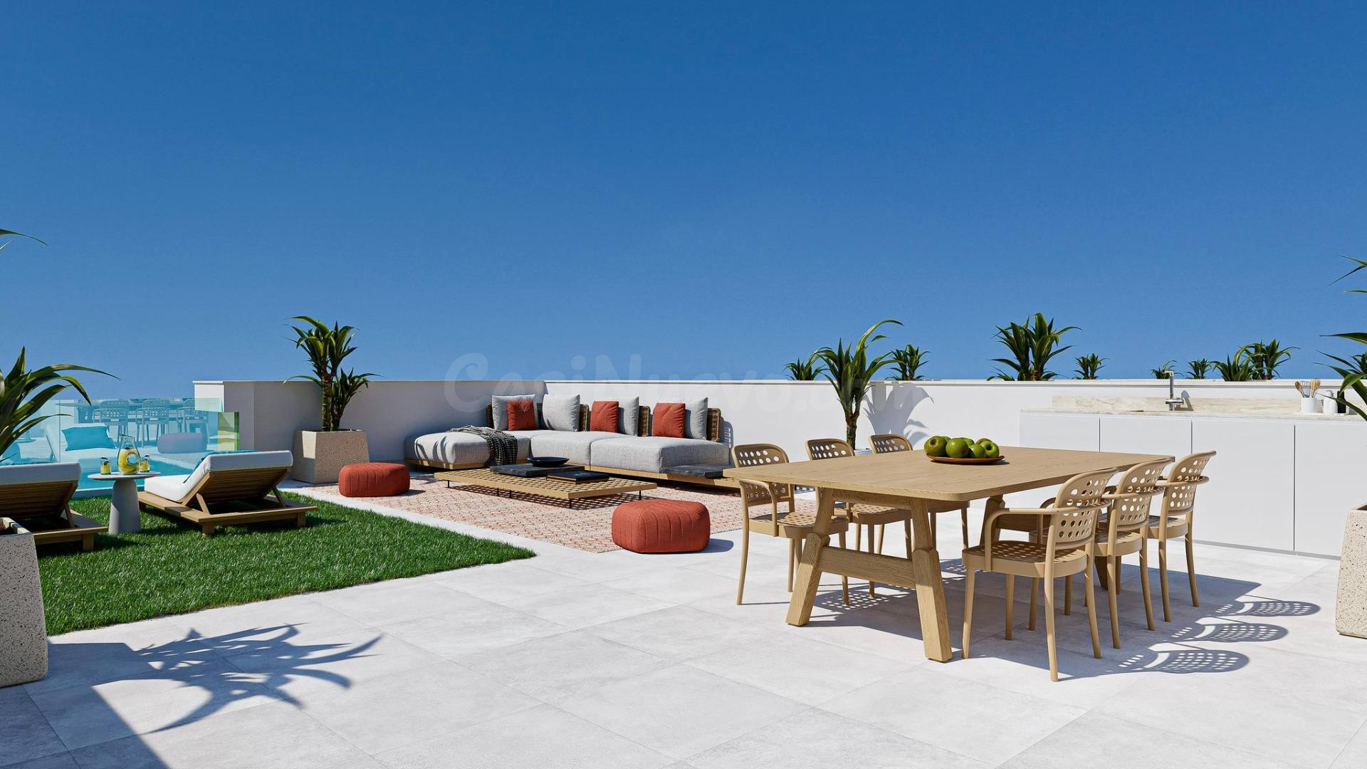 Fantástica villa de 3 dormitorios y 2 baños con piscina y gran solárium.