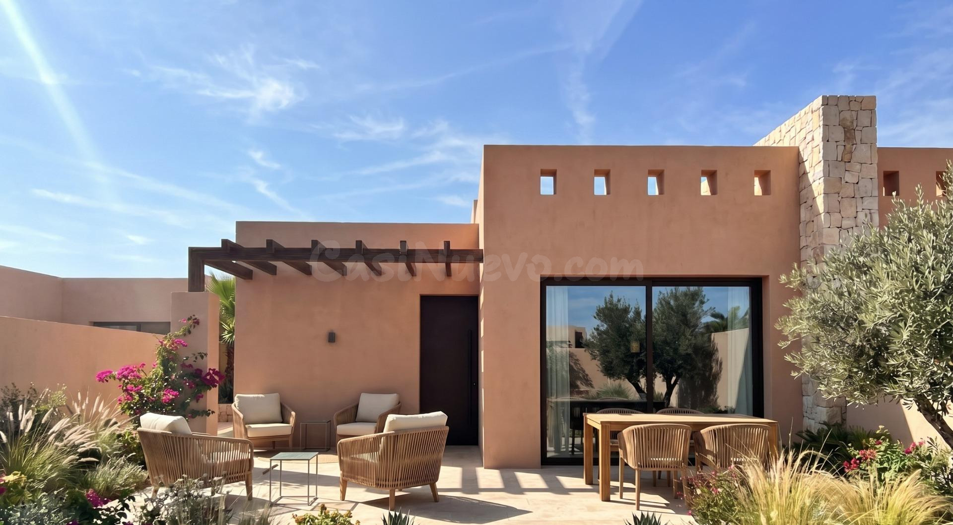 Villa de lujo de dos dormitorios con piscina en el complejo mediterráneo El Alba