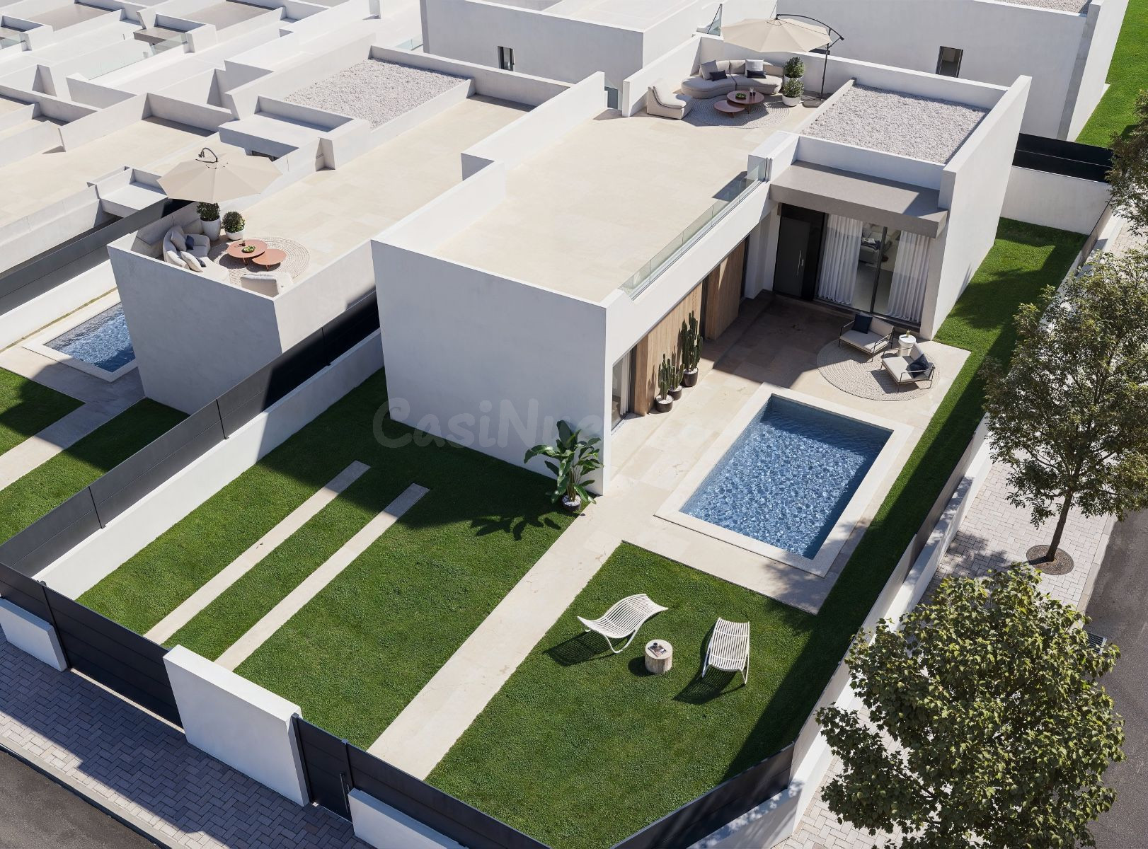 Villa de lujo moderna con piscina privada y solárium en San Miguel de Salinas