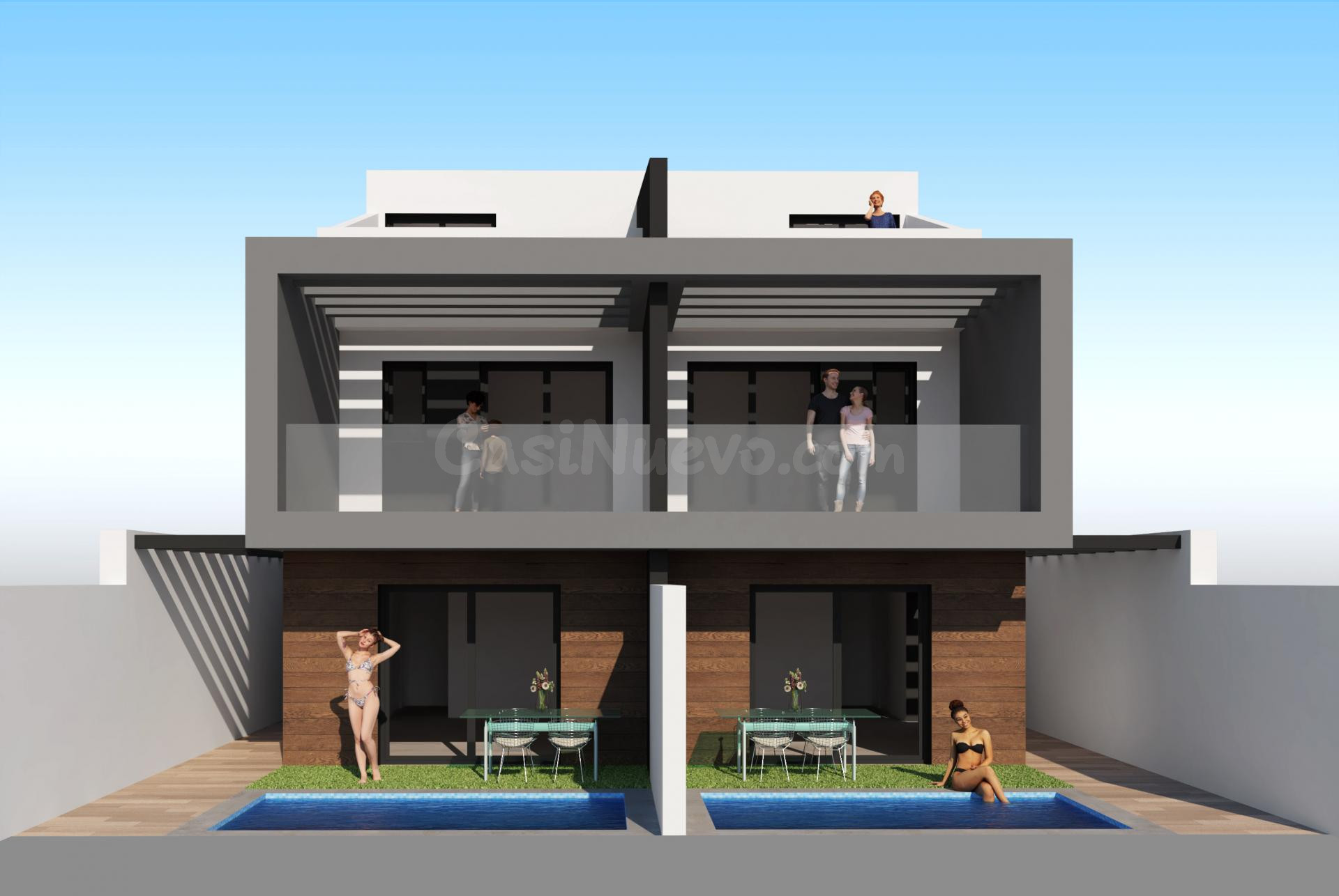 Adosado 3 habitaciones 107m² en venta - Santiago de la Riber - foto 2