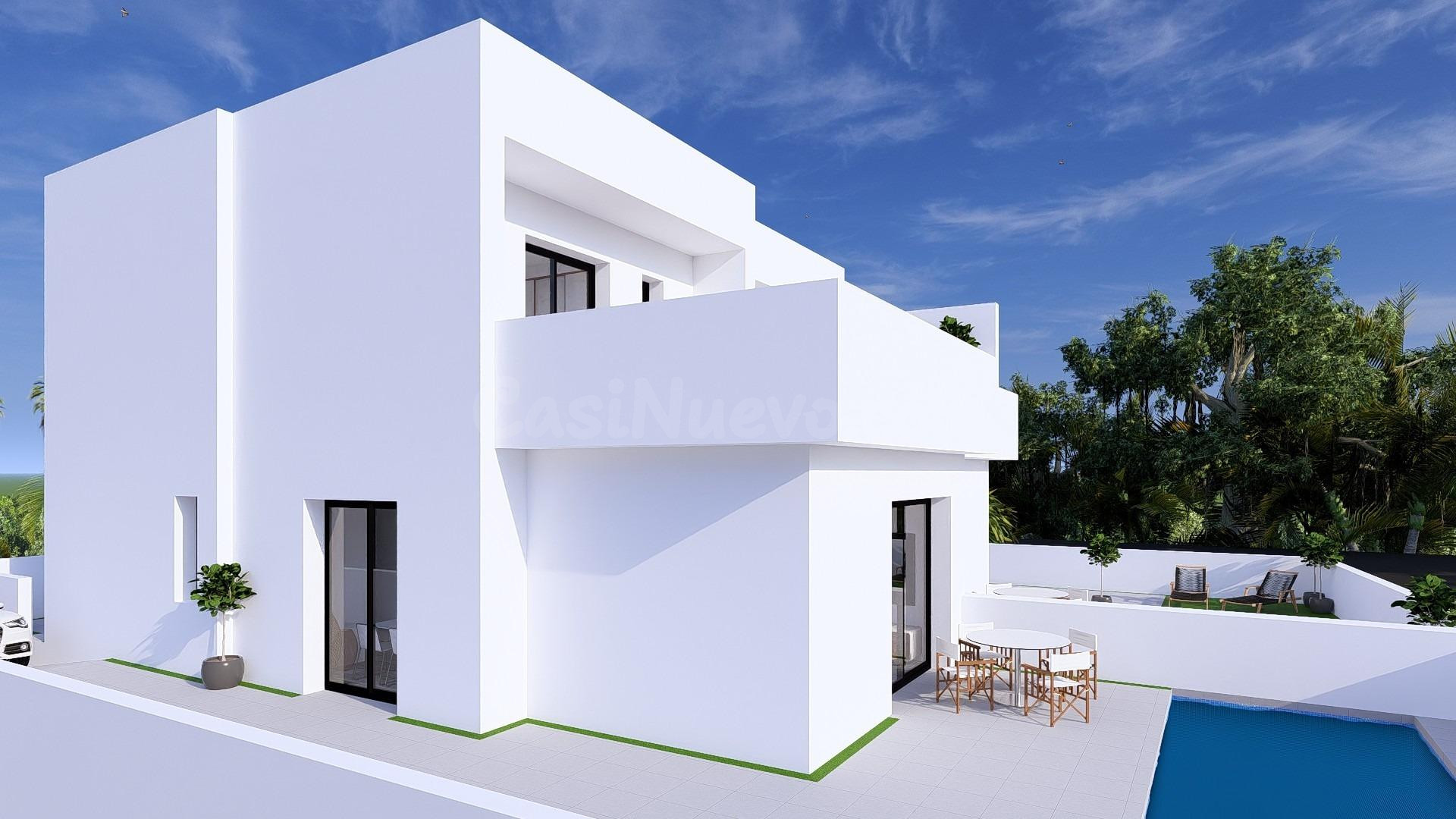 Villas pareadas de nueva construcción con piscina privada en Daya Nueva, Costa Blanca - foto 4