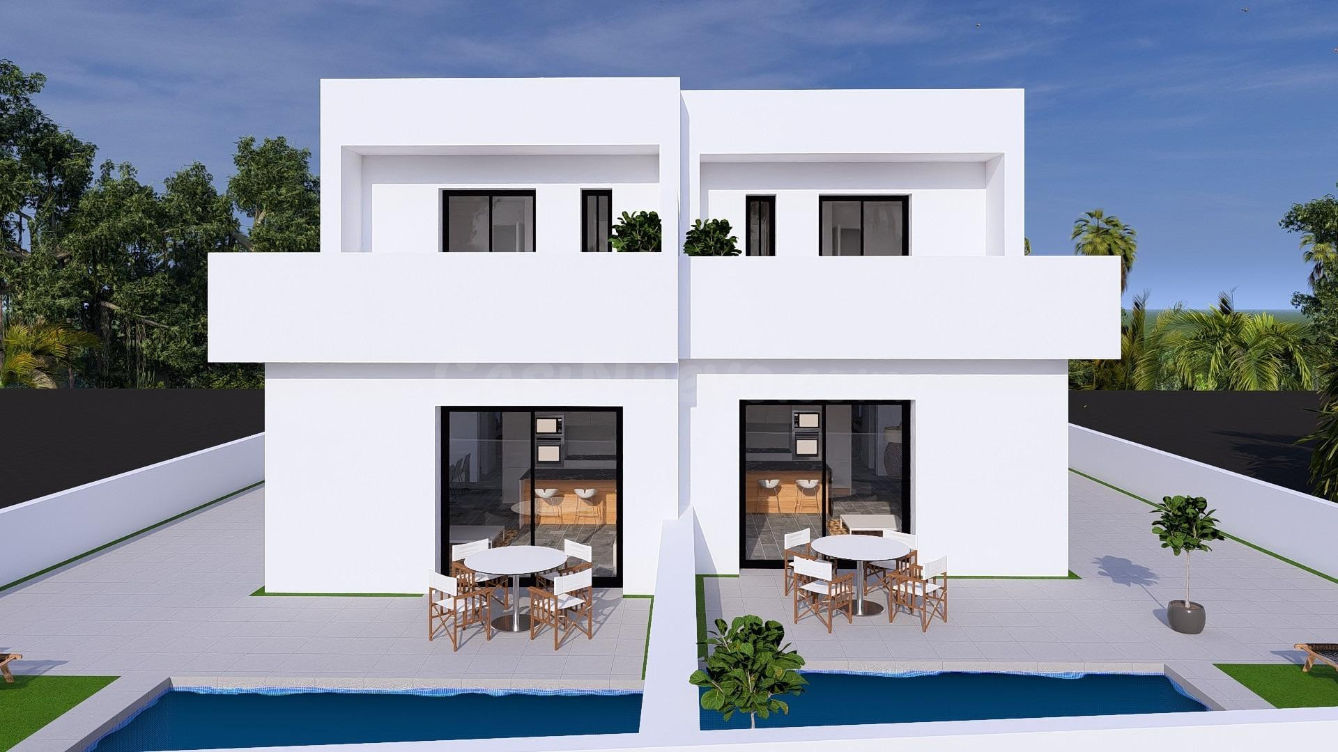 Villas pareadas de nueva construcción con piscina privada en Daya Nueva, Costa Blanca - foto 5
