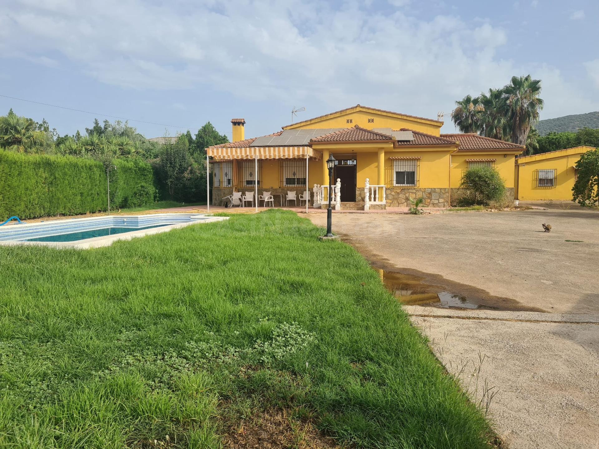 Chalet con piscina, apartamento independiente y 2.000 m2 de parcela en Urbanización Las Pitas – El Higuerón ( NO HIPOTECABLE )