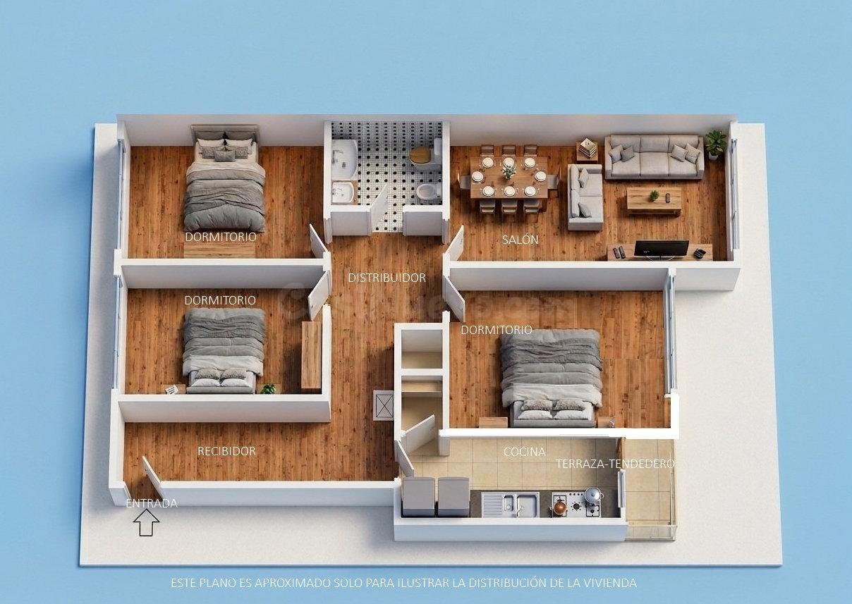 OPORTUNIDAD COMPRA: PISO 79 m2, 3 DORMITORIOS. MASIP PEATONAL. OVIEDO. - foto 2