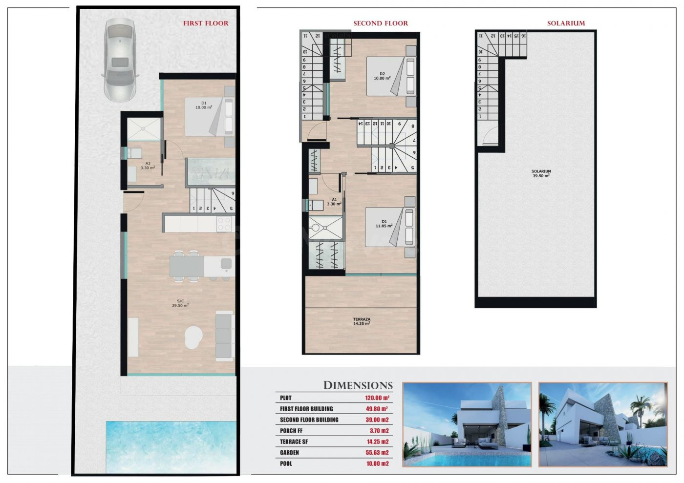 VILLAS ADOSADOS DE OBRA NUEVA EN SANTIAGO DE LA RIBERA - foto 5