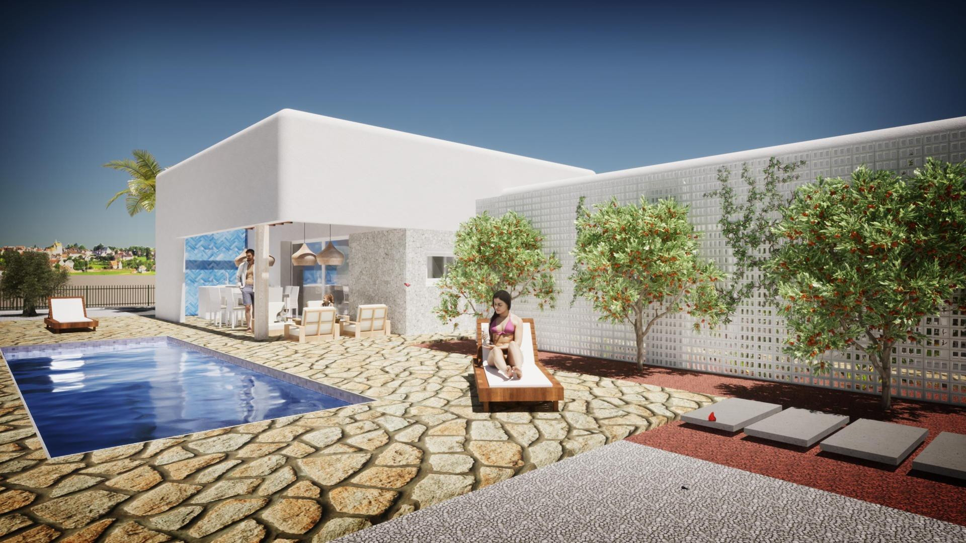 VILLAS DE OBRA NUEVA ESTILO IBIZA EN ALFAZ DEL PI