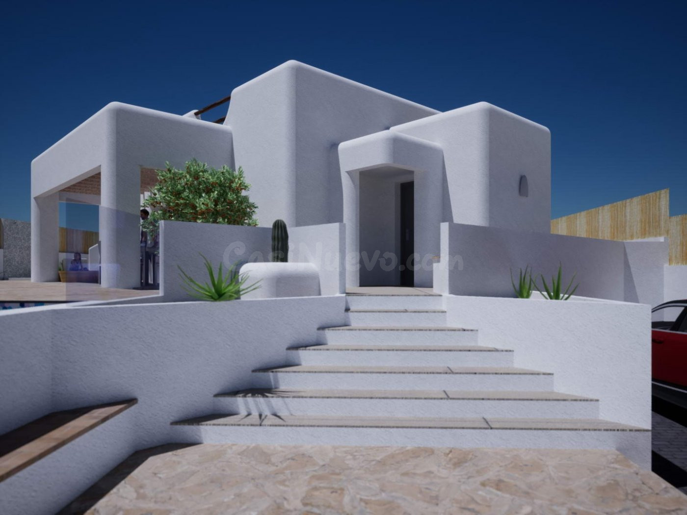 VILLA DE ESTILO IBICENCO DE OBRA NUEVA EN POLOP