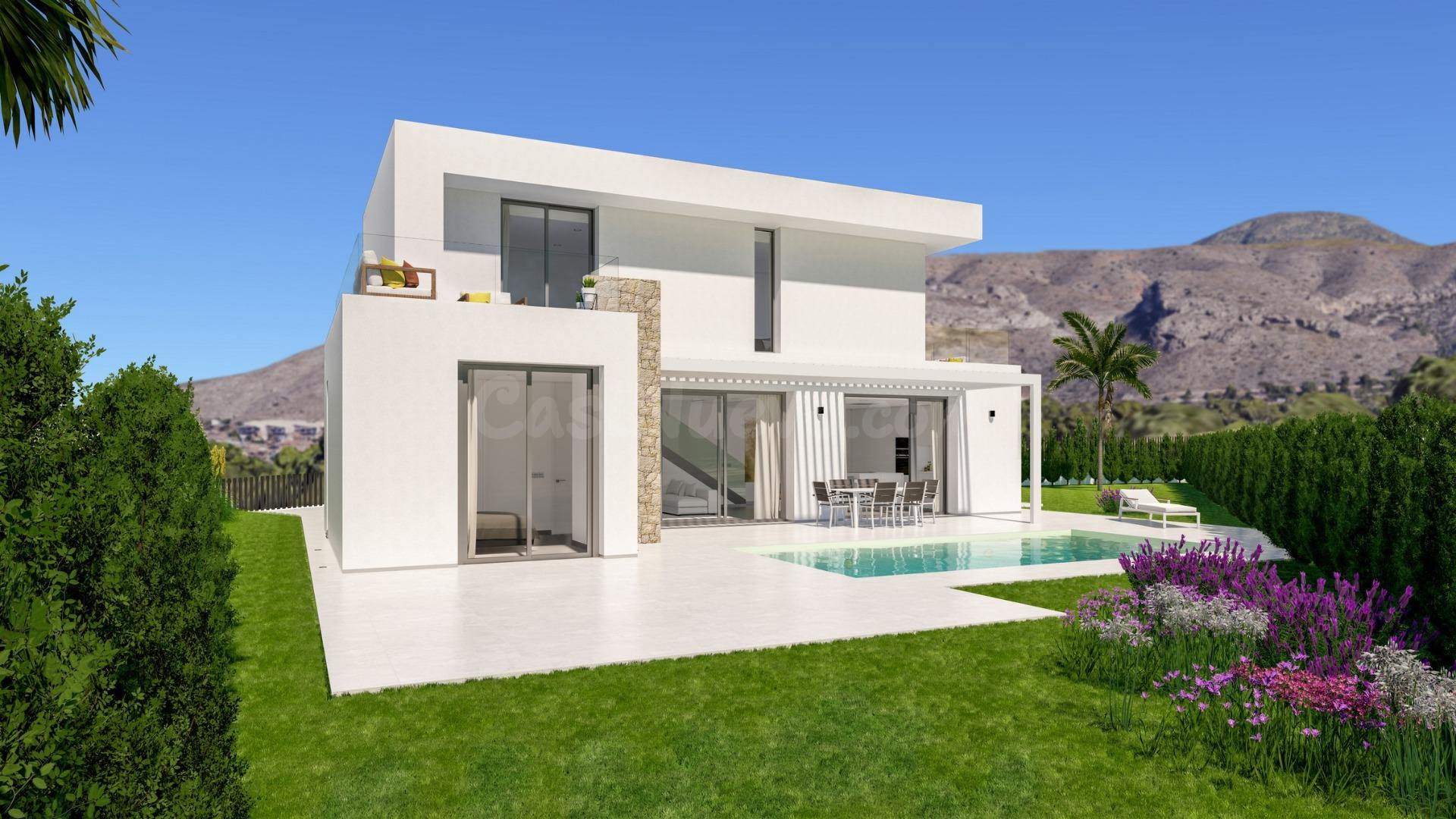 VILLAS DE OBRA NUEVA EN FINESTRAT CON VISTAS AL MAR