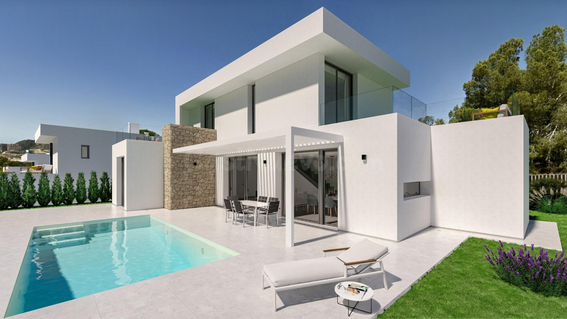 VILLAS DE OBRA NUEVA EN FINESTRAT CON VISTAS AL MAR - foto 2