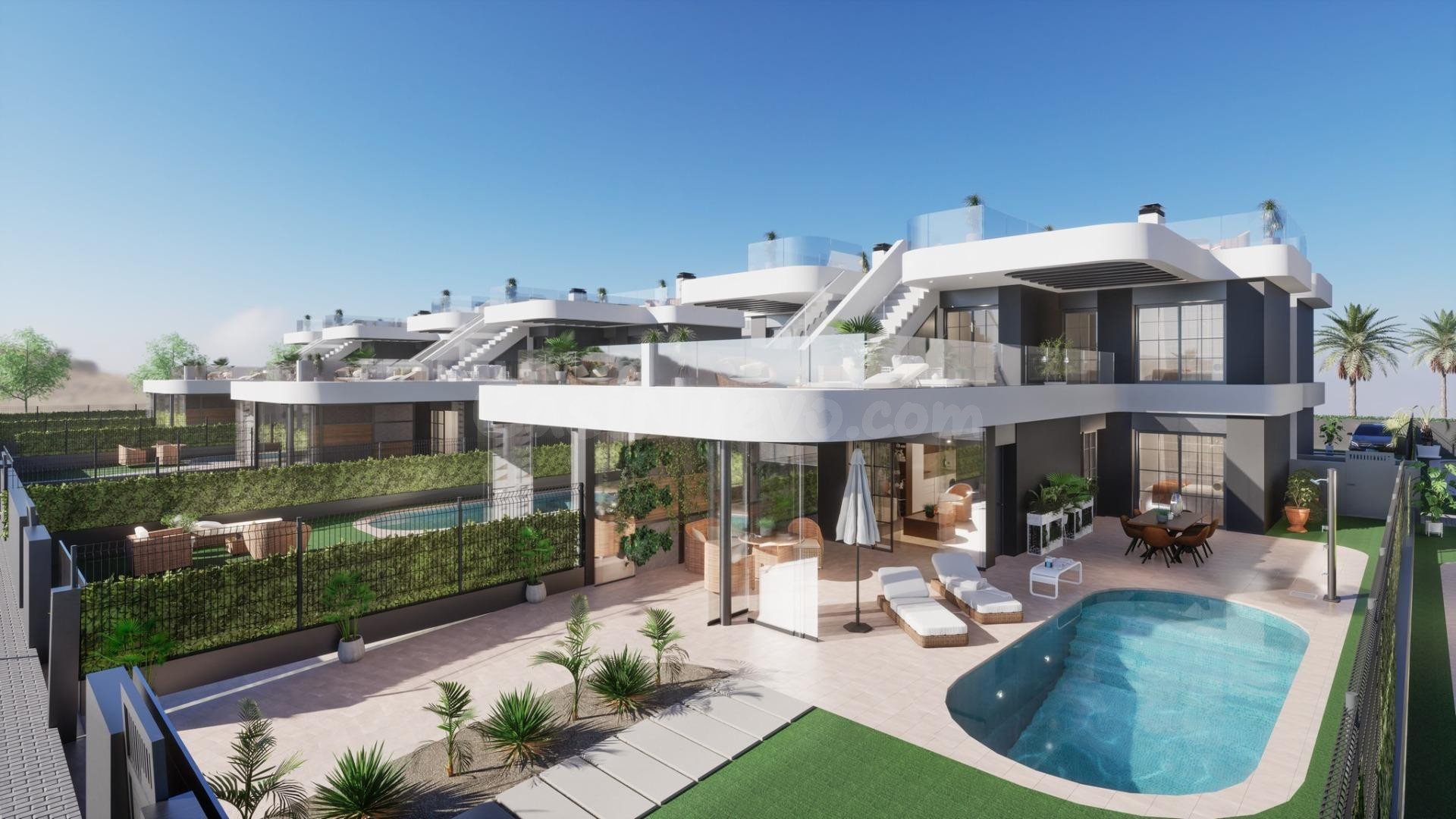 VILLAS PAREADAS DE OBRA NUEVA EN LOS ALCAZARES