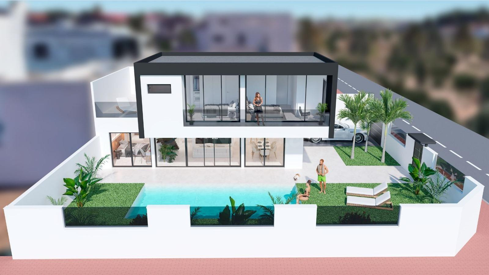 VILLA DE OBRA NUEVA EN SAN PEDRO DEL PINATAR