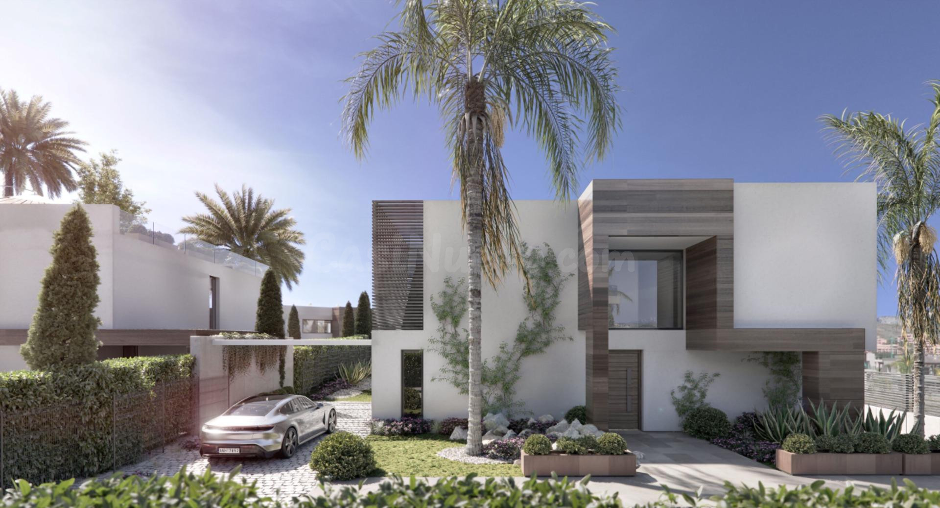 Villa contemporánea en Estepona con vistas al mar, piscina infinity y orientación sur