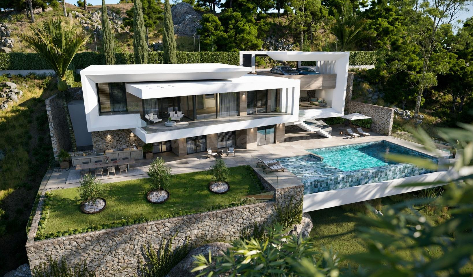 Villa contemporánea sobre plano con piscina infinity, orient - foto 2