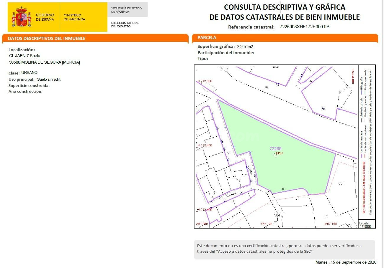 GRAN OPORTUNIDAD DE SOLAR EN ZONA ESTRATEGICA DE MOLINA DE S - foto 3