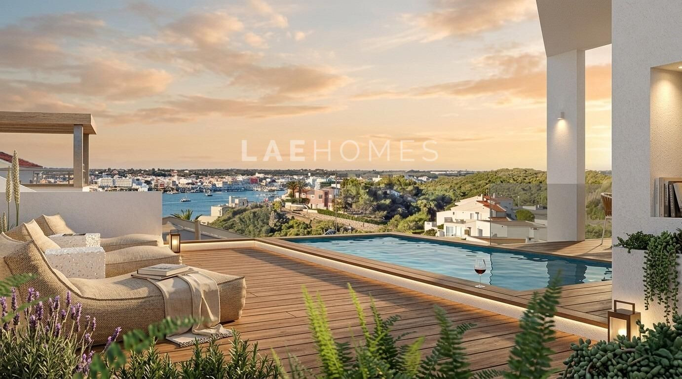 VILLA CONTEMPORÁNEA CON VISTAS PANORÁMICAS AL PUERTO DE MAHÓ