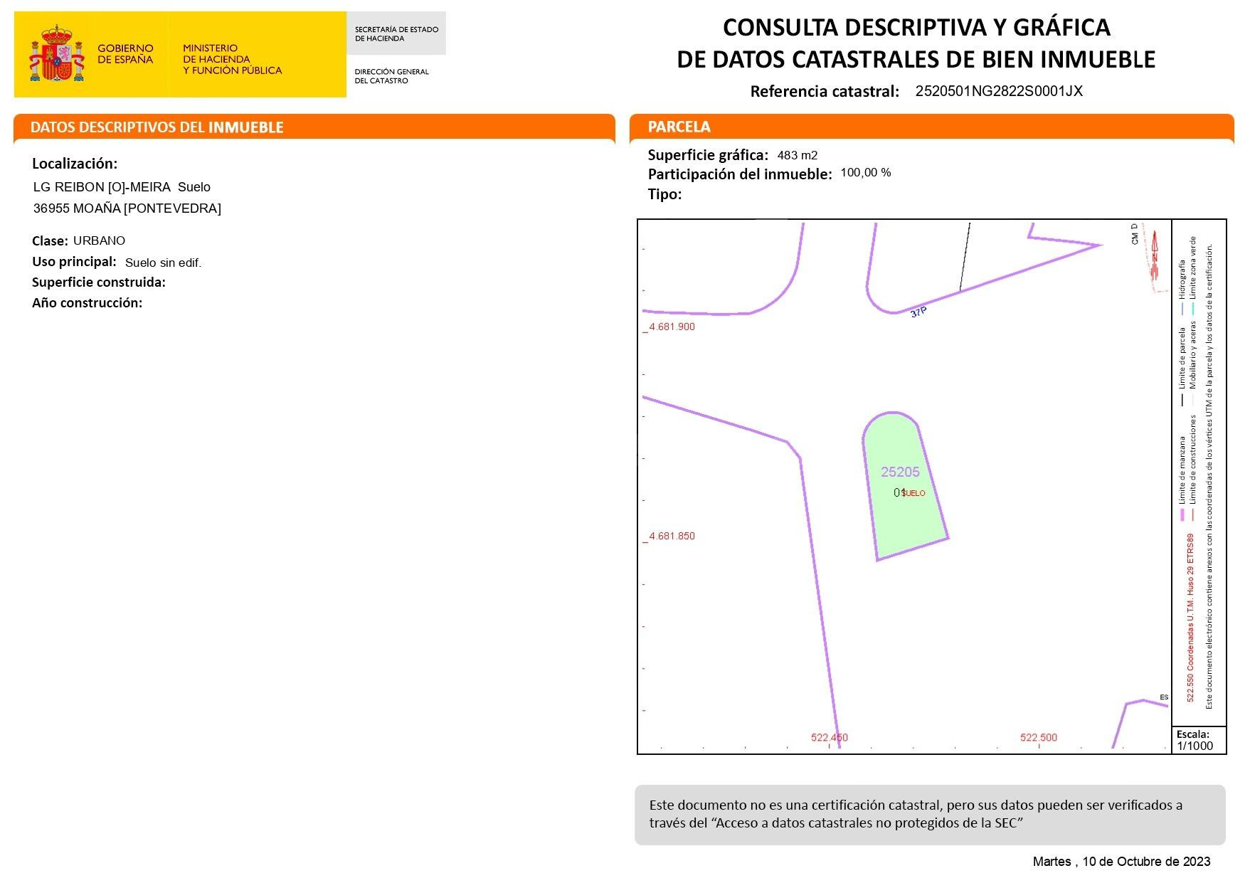 Parcela en Venta en Reibon, Moaña - foto 2
