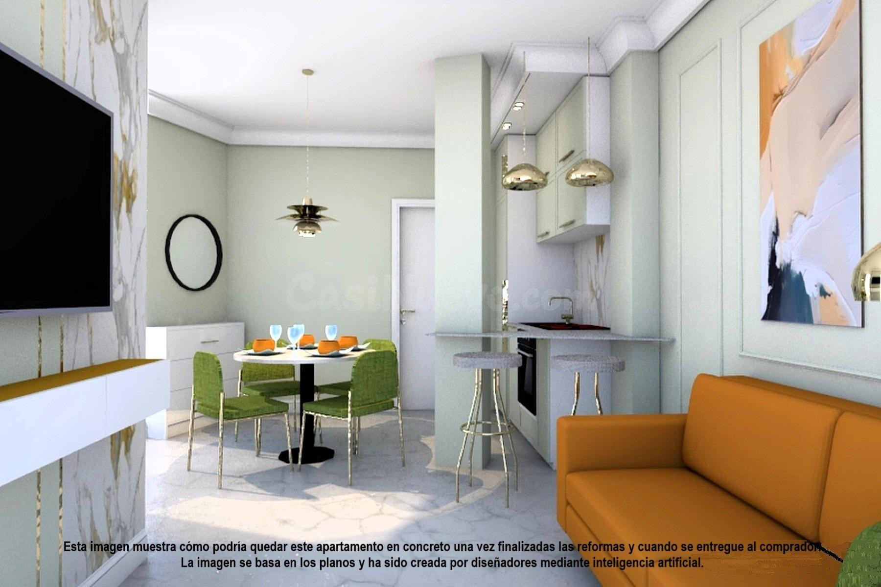 Estudio céntrico, luminoso y renovado con estilo (26,7 m2 – 