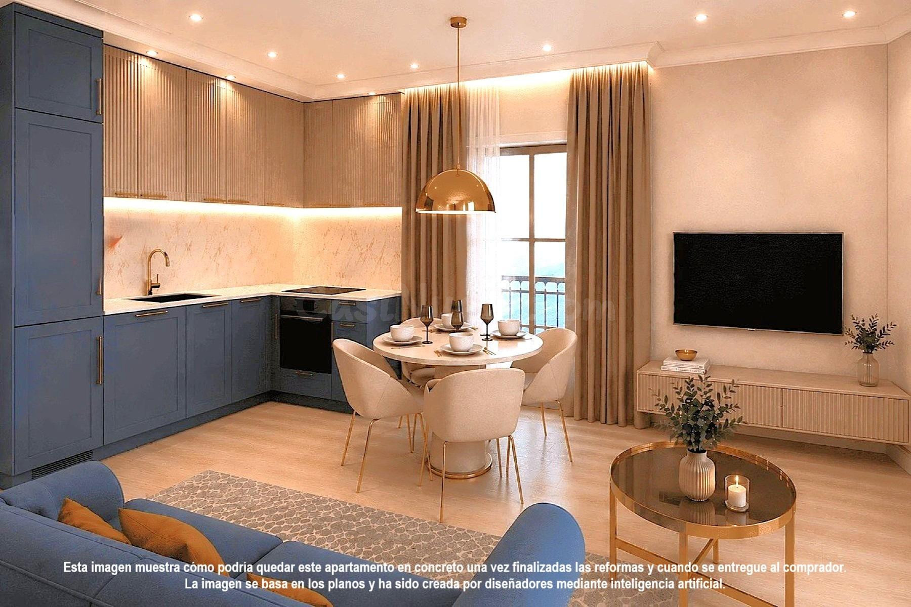 Apartamento céntrico, luminoso y renovado con estilo (36,2 m2 – 1.ª planta). Balcón al este, a solo 950 m de la Playa del Cura, ¡y con licencia turística!
