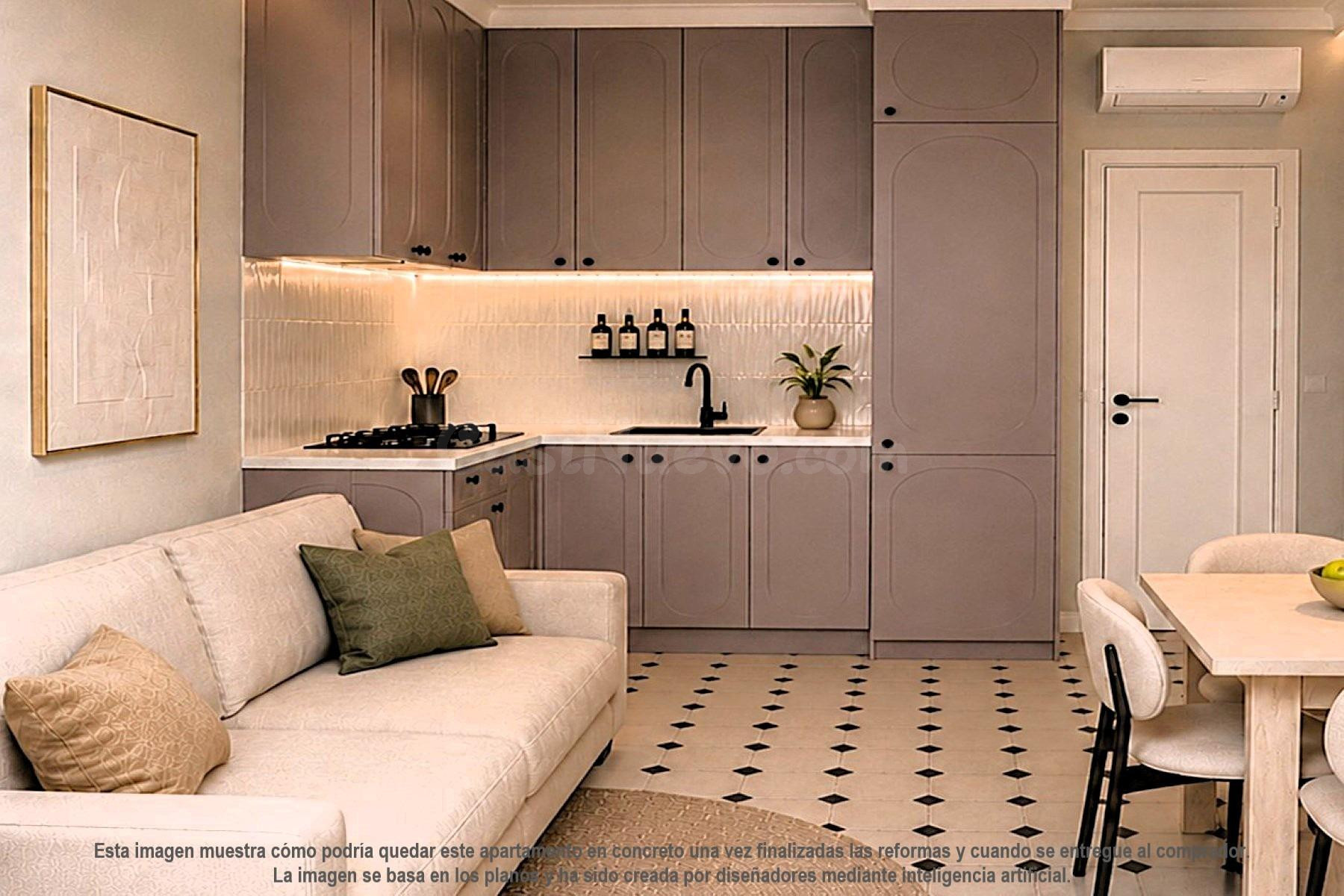 Estudio céntrico, luminoso y renovado con estilo (41,3 m2 –  - foto 2