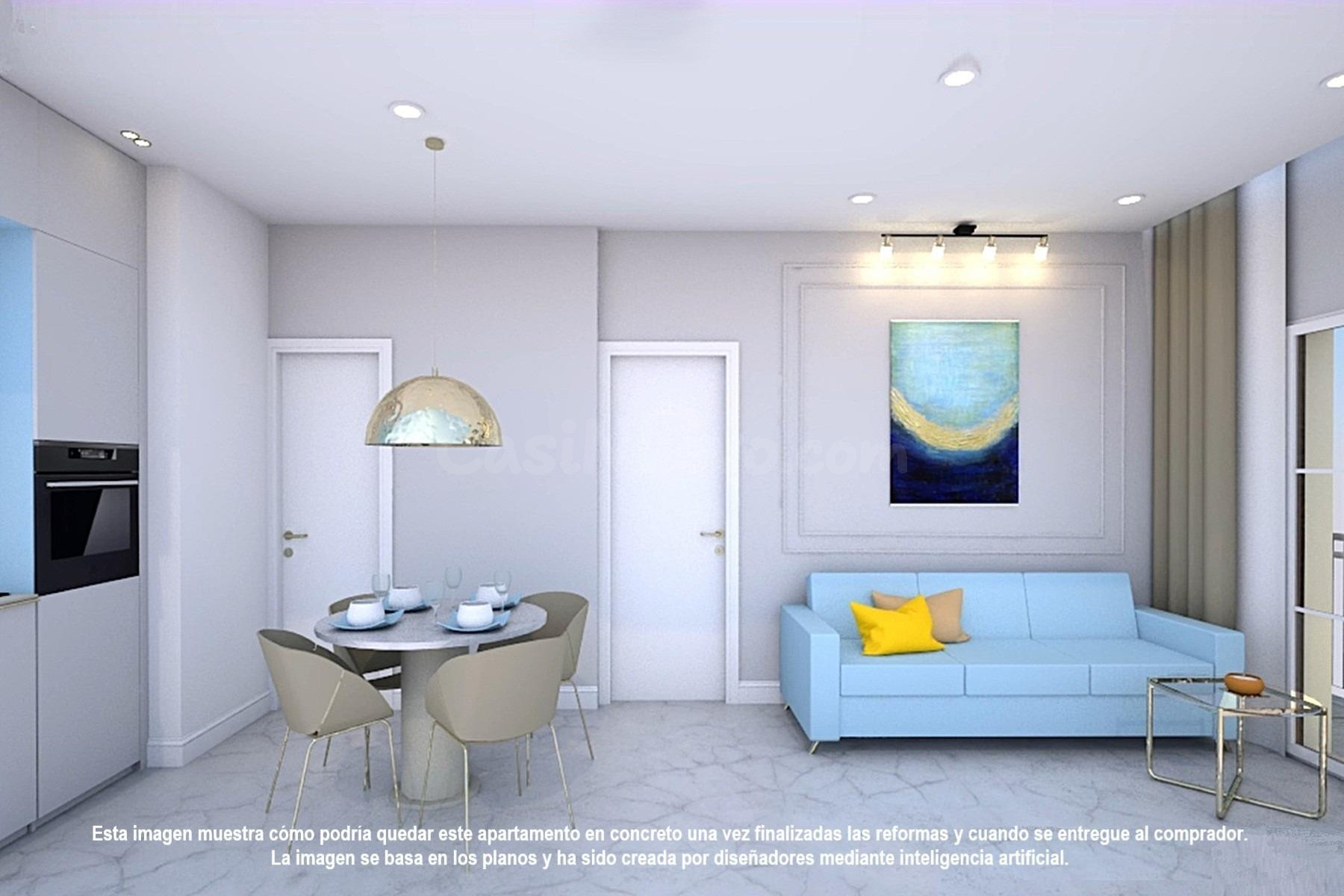 Apartamento céntrico, luminoso y renovado con estilo (42,4 m2 – 2.ª planta). Balcón al noreste, a solo 950 m de la Playa del Cura, ¡y con licencia turística!