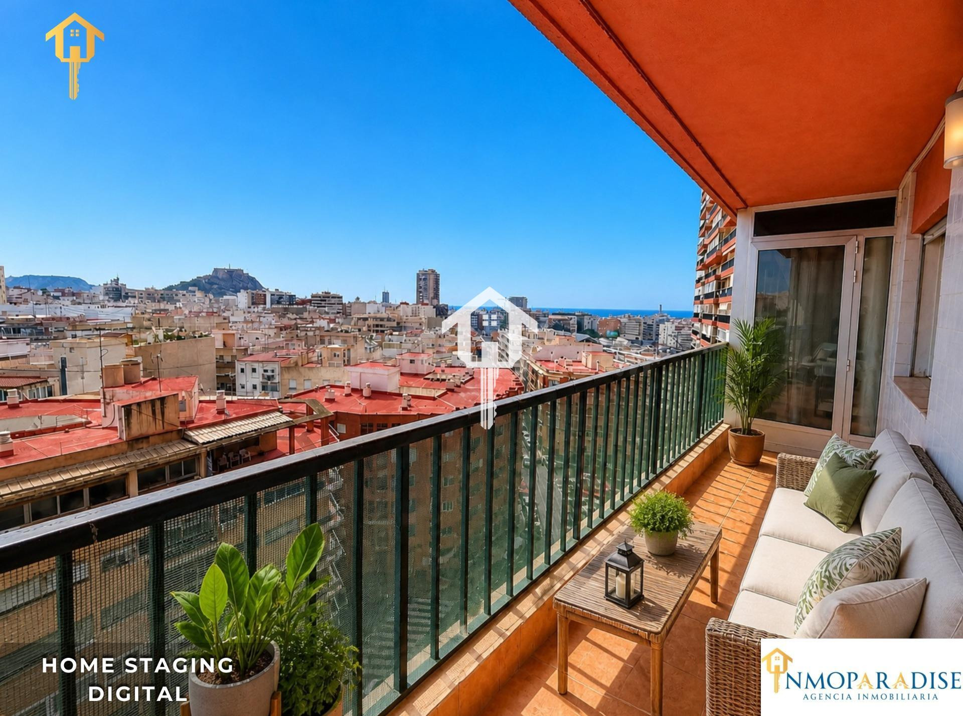 ESPECTACULAR PISO EN VENTA EN ALICANTE, 130m2, 5 habitaciones, 2 BAÑOS, PISO 11 CON ASCENSOR, BALCÓN. ZONA DE SANTO DOMINGO