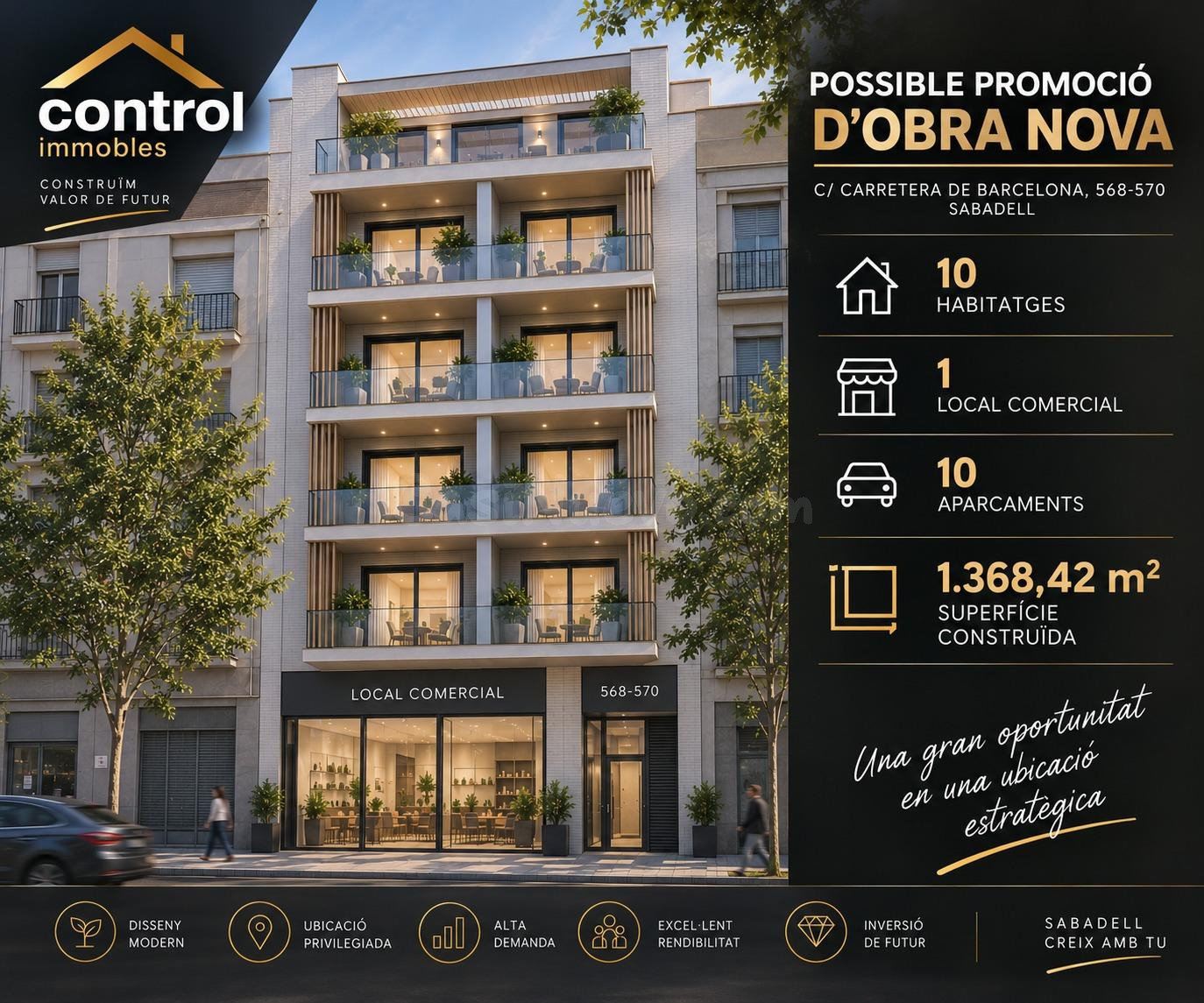 TERRERNO PARA EDIFICAR BLOQUE EN CTRA BARCELONA