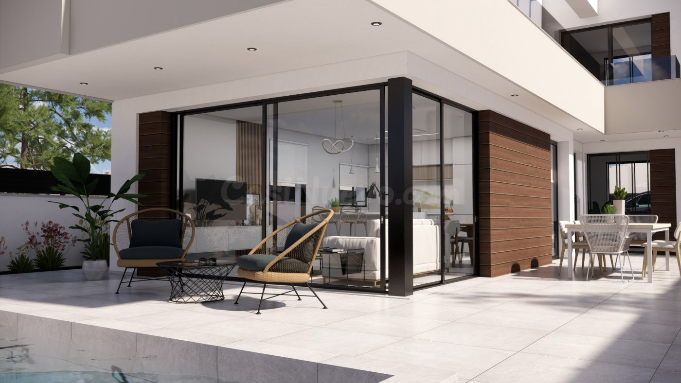 VILLAS DE OBRA NUEVA EN PILAR DE LA HORADADA EN EL CAMPO DE  - foto 2