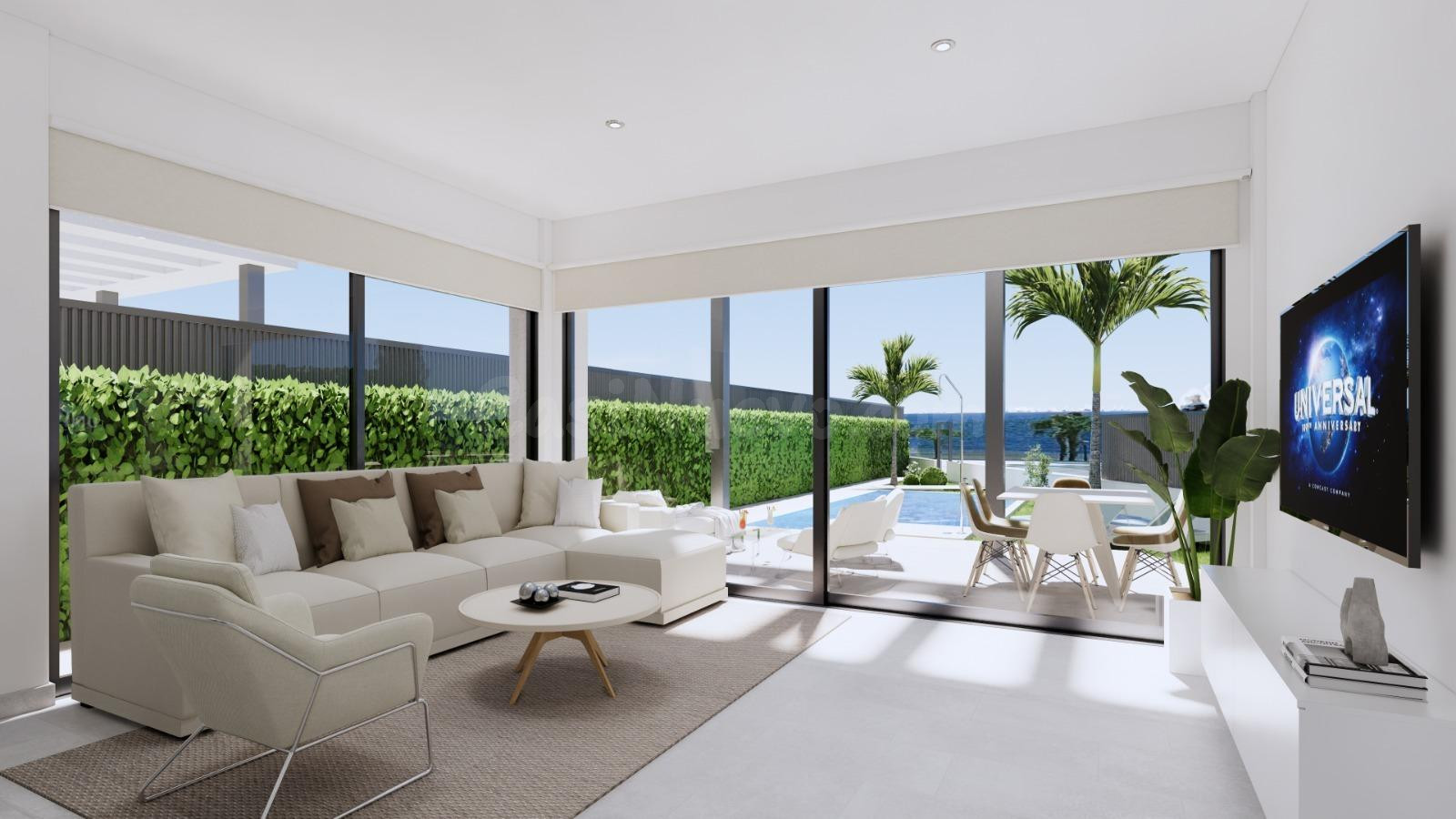 Villas de lujo de nueva construcción frente al mar en Los Alcázares