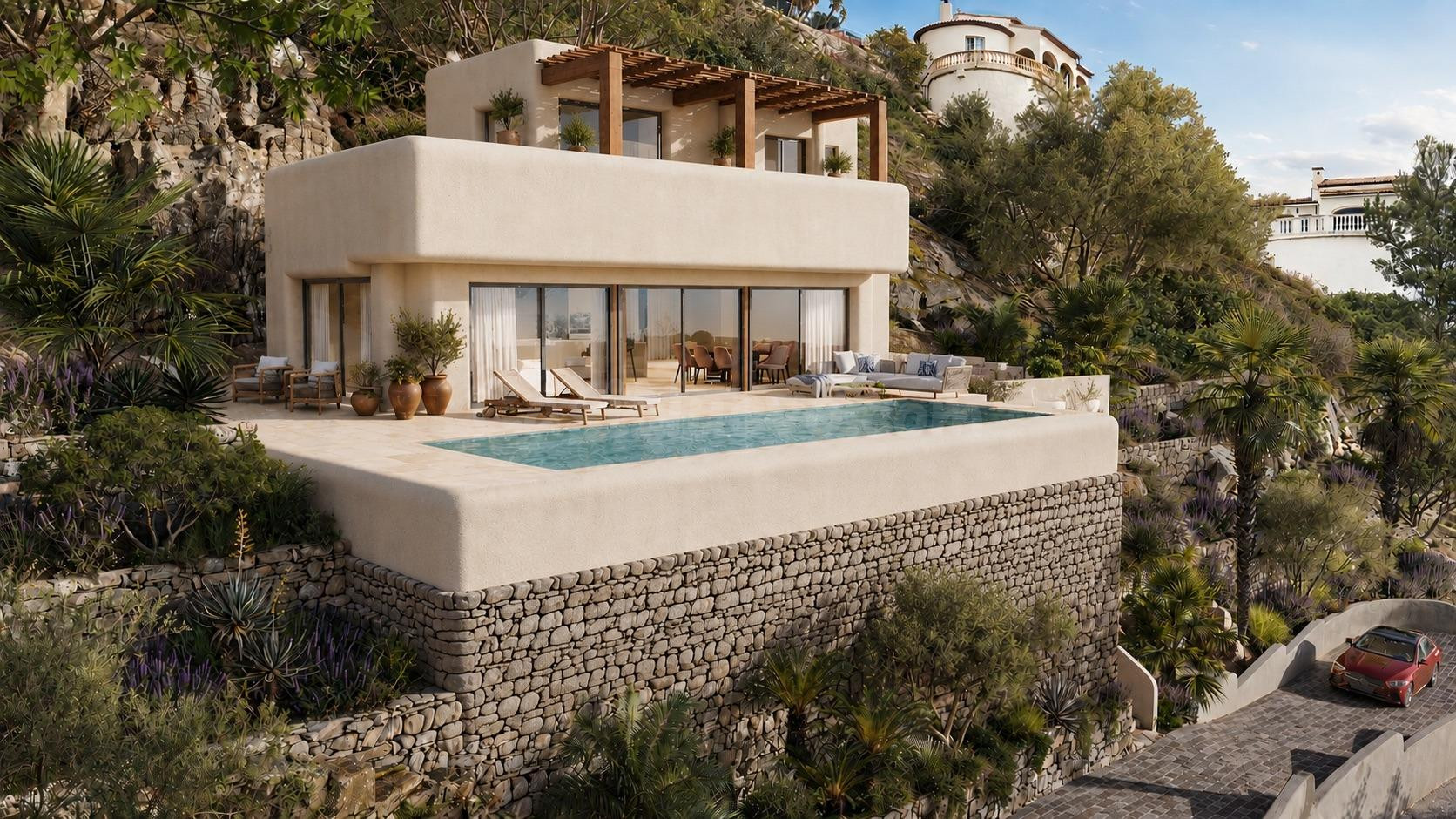 Exclusiva villa de nueva construcción con vistas de 180° al 