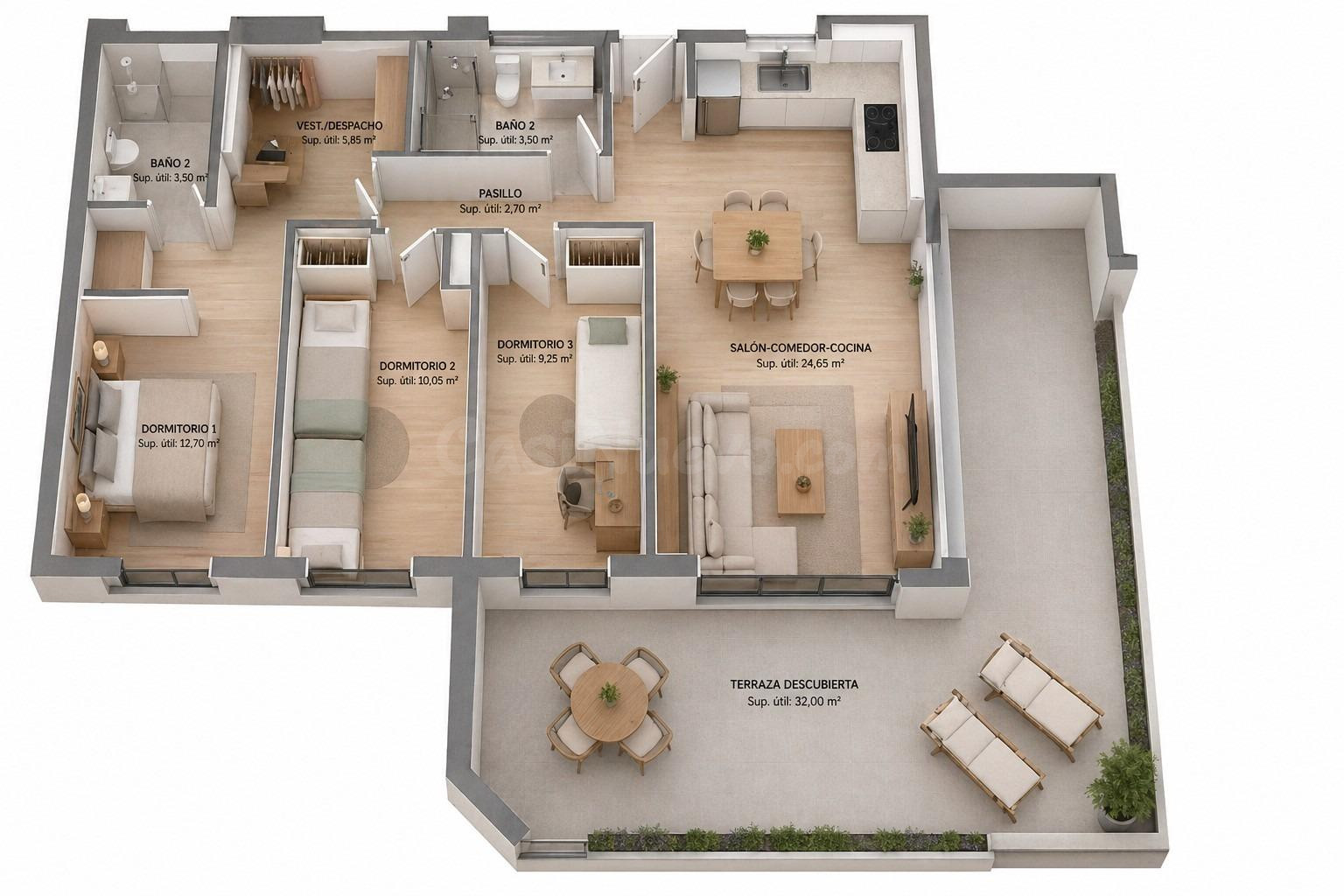 Nuevo apartamento de 3 dormitorios en Villajoyosa - foto 2